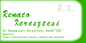 renato keresztesi business card